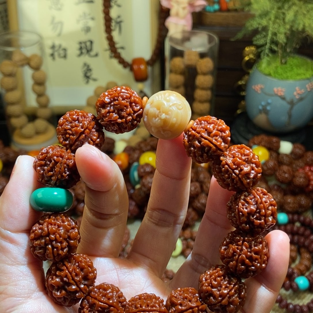 金刚菩提手串206玉化双面