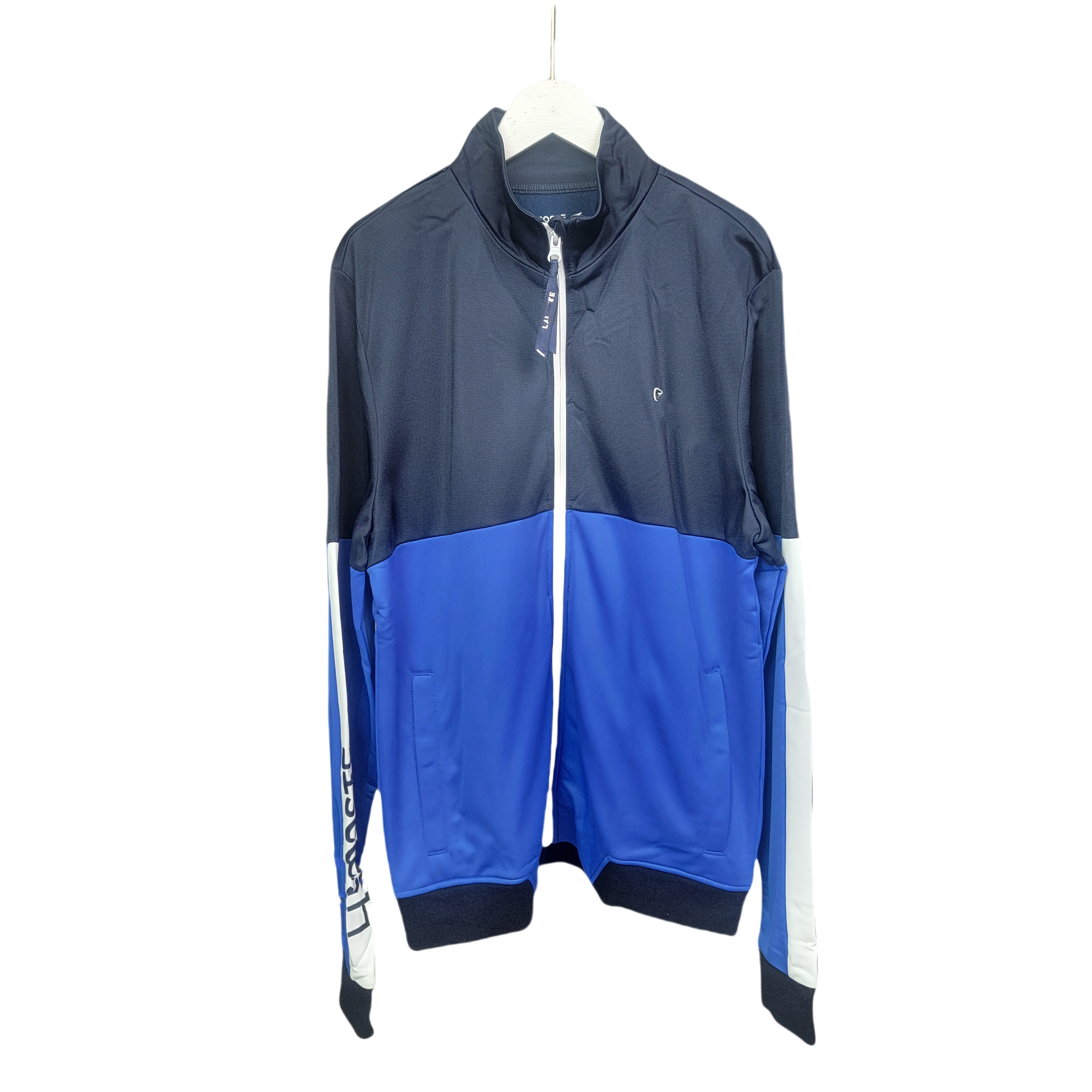 小鳄家男士春季经典双拼撞色休闲运动户外风拉链长袖夹克外套上衣