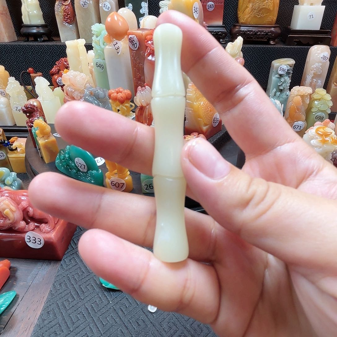 寿山石其他椭圆竹节