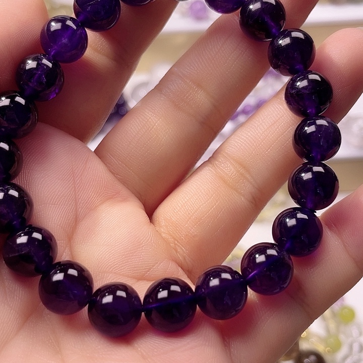 紫晶手链未镶嵌天然水晶