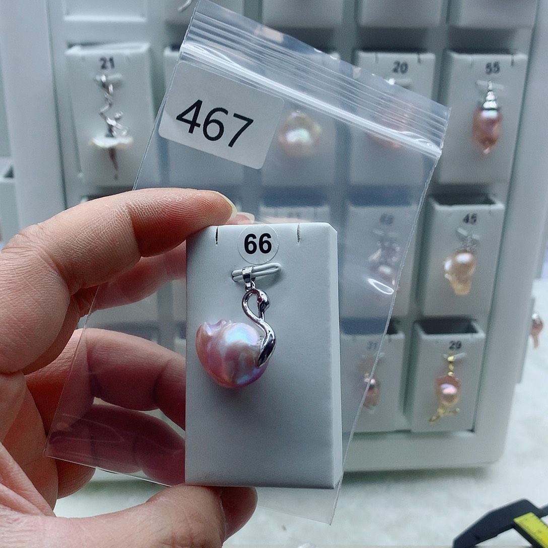 合金吊坠(不含链)淡水珍珠