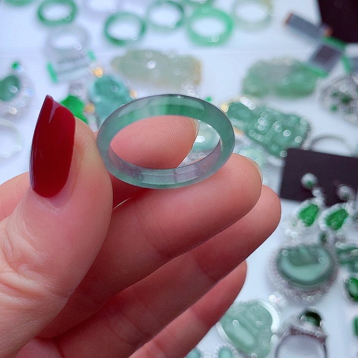 翡翠未镶嵌戒指天然翡翠