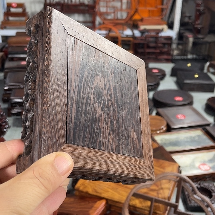 红木底座工艺品紫砂红木底座工艺品14公分