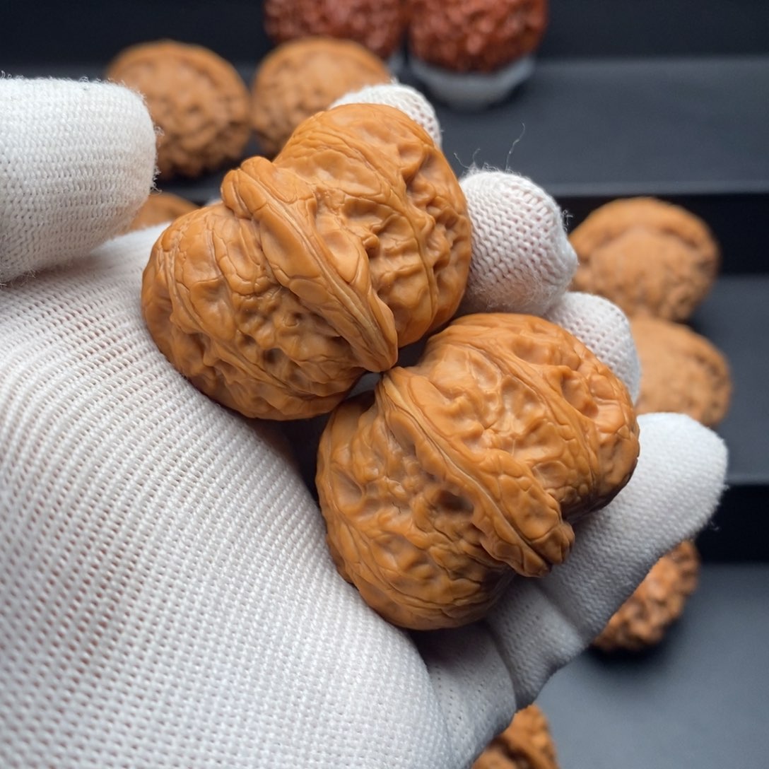 文玩核桃把件42尺全品平谷元宝