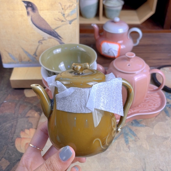 瑕余甘色长青壶有瑕疵介意慎拍