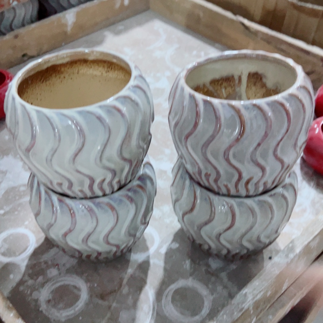 有孔，陶瓷花盆满10米包邮发货