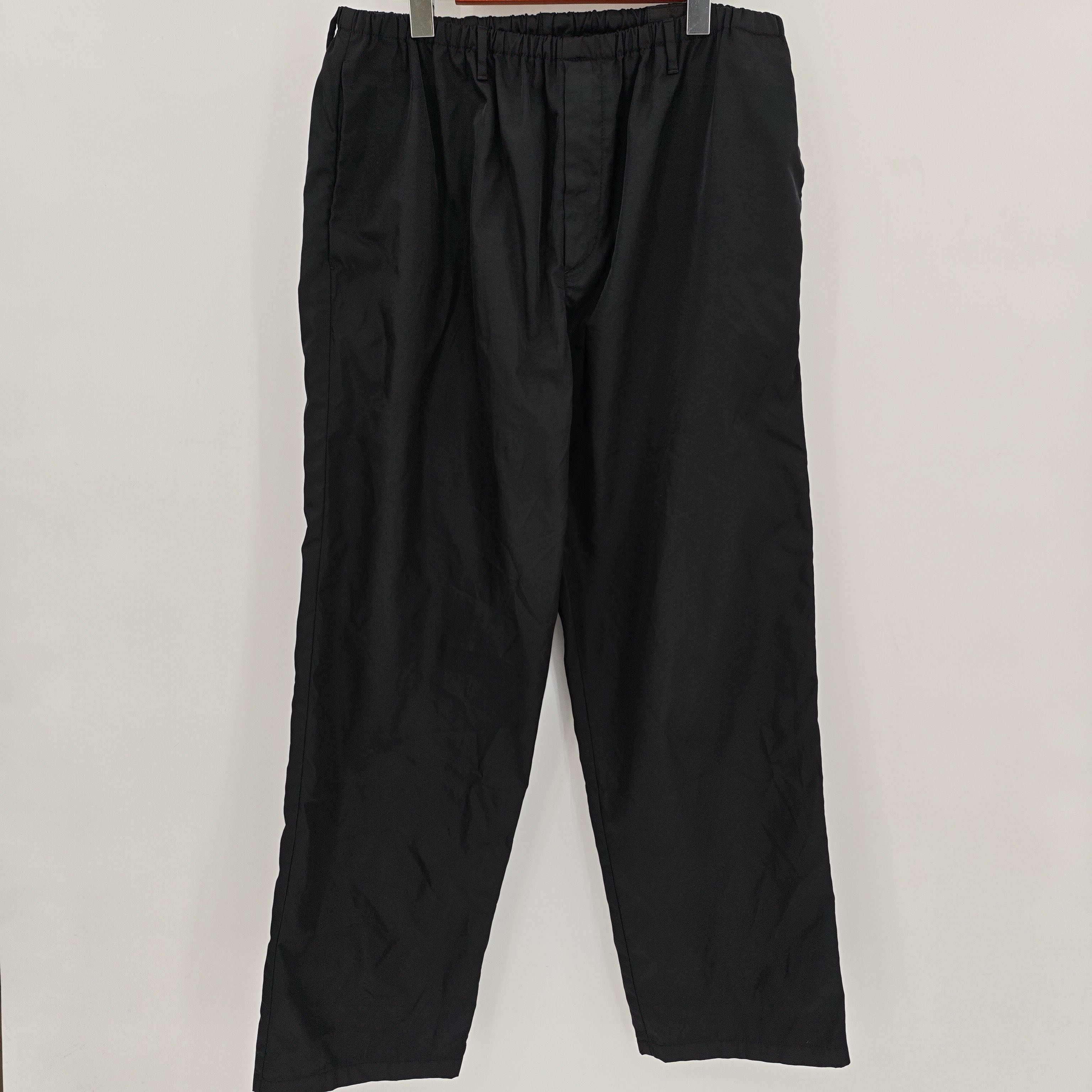 99新 Prada/普拉达 黑色尼龙三角钢标休闲长裤/L码/Sw25041