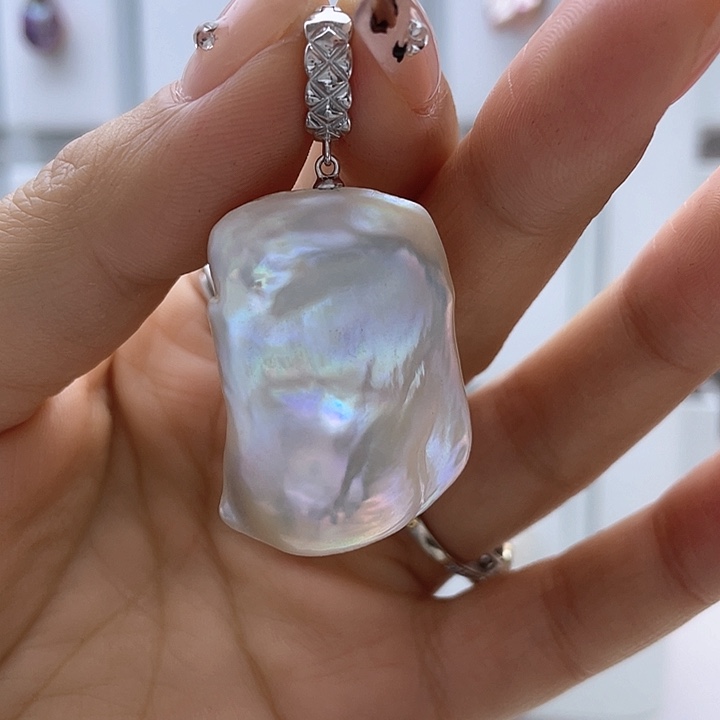 淡水珍珠颈饰银S925镶嵌