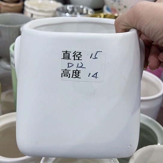 多肉绿植陶瓷花盆9.9包邮，有孔