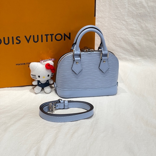 未使用 LouisVuitton/路易威登 壹所奢品Lv Alma nano淡蓝色银扣