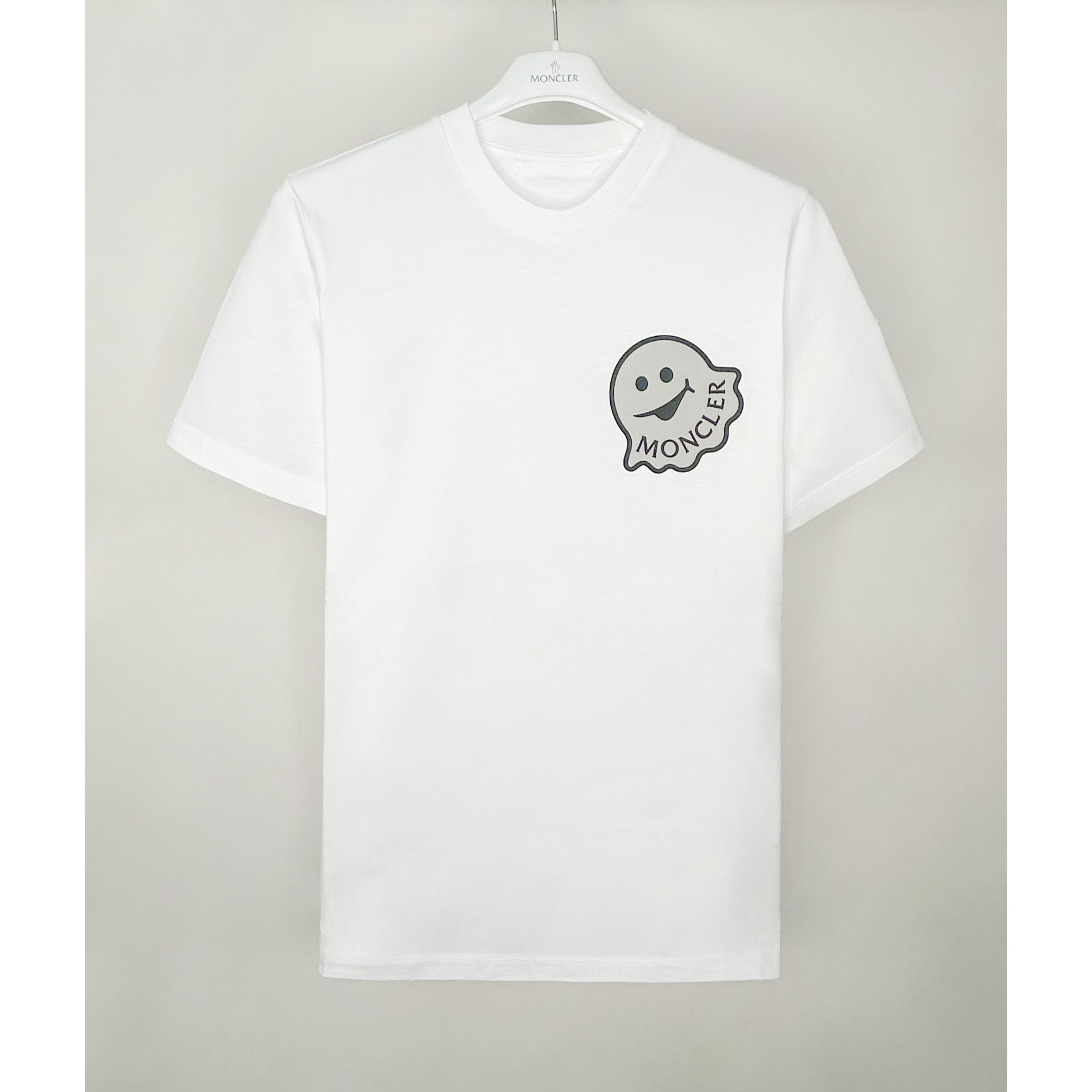 未使用 MONCLER 25春夏 MJ 胸口大笑脸LOGO短袖 8C00018