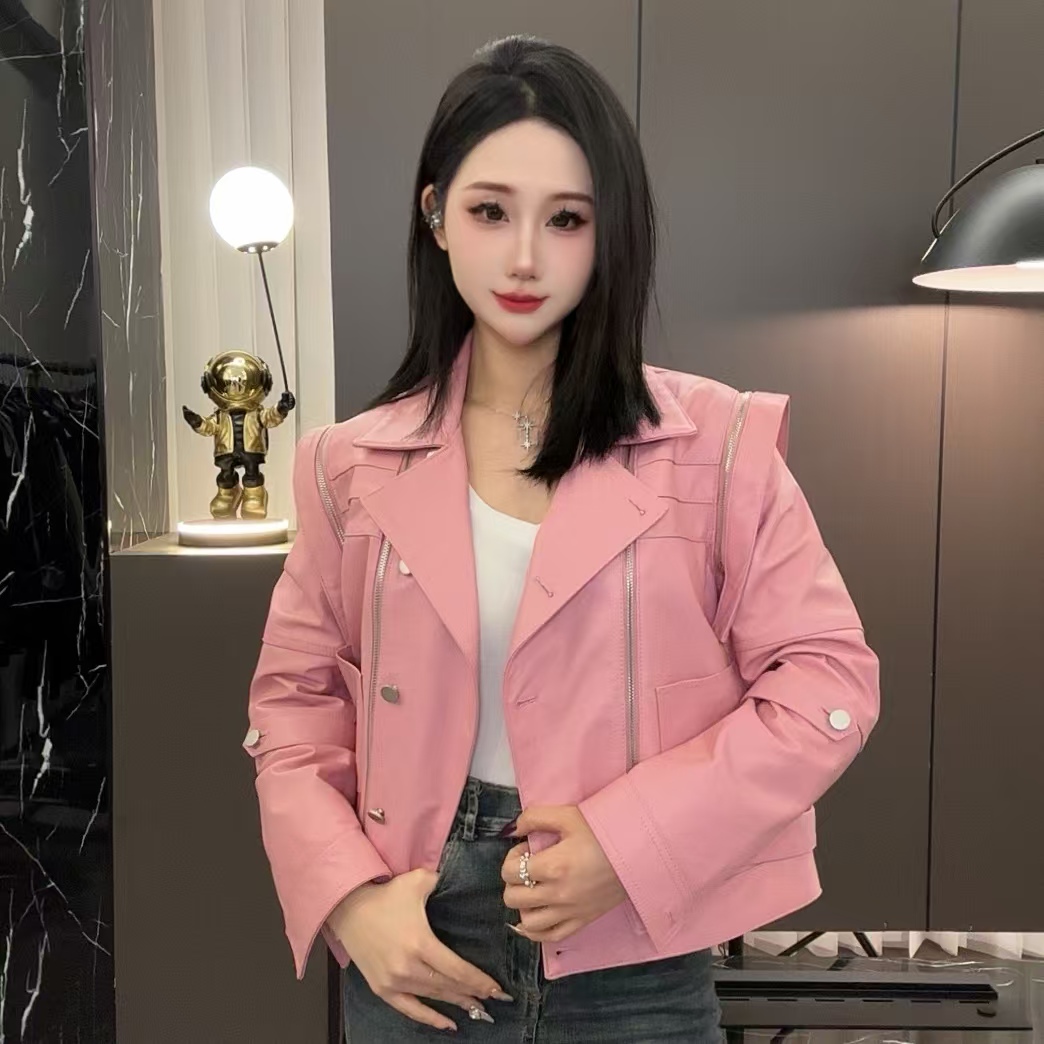 【七月推荐】翻领设计感修身型春季女士外套-QIYUE-F576