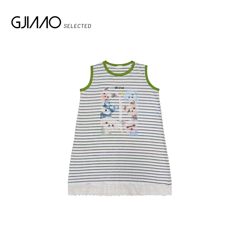 5061 条纹小狗家居服睡裙
