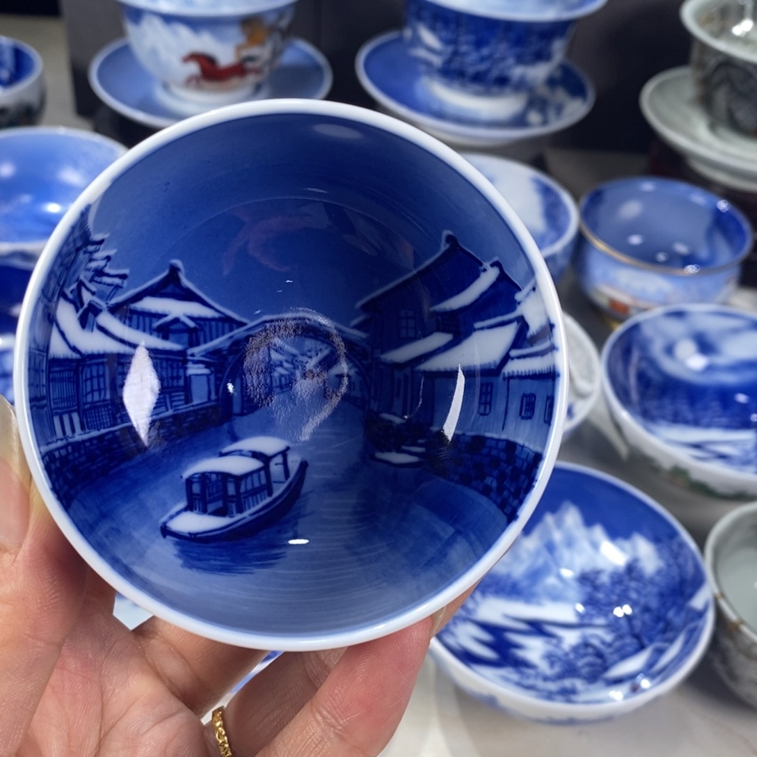 青花水乡主人杯杯