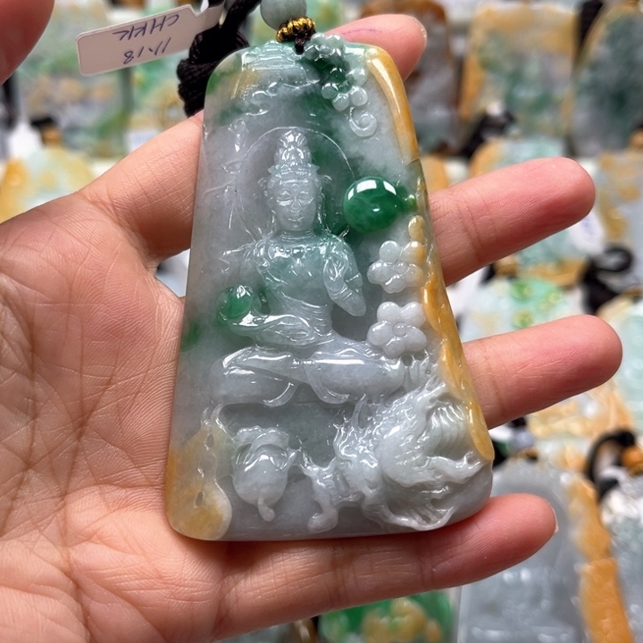 电***制翡翠未镶嵌挂件挂件