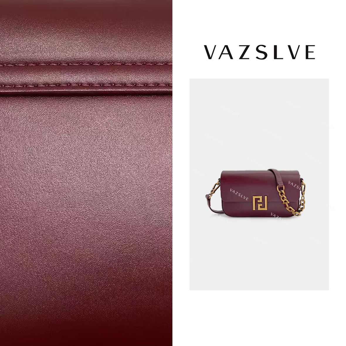 GQ-24872-酒红轻奢时尚休闲小众百搭手提腋下气质女包