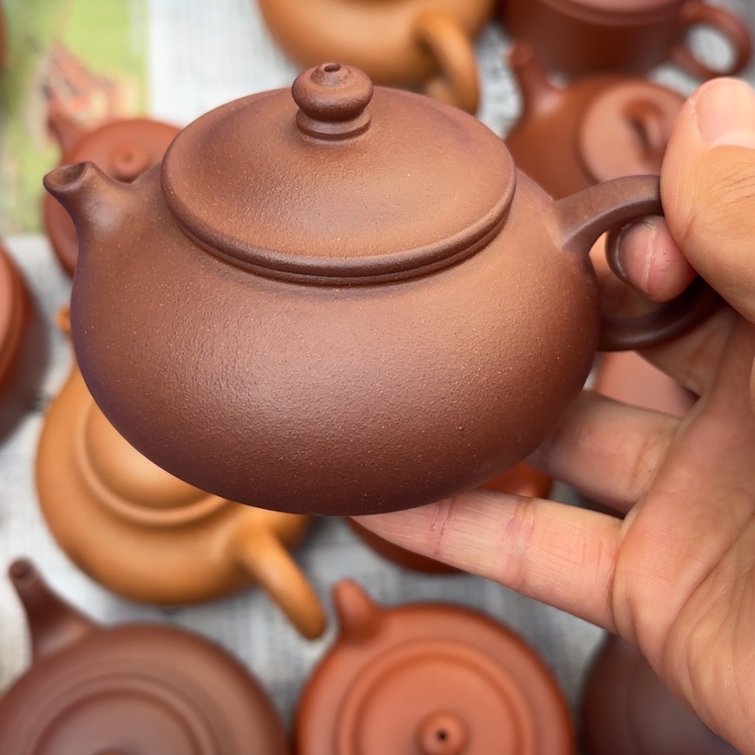 紫砂茶壶紫泥寒江壶150cc微瑕
