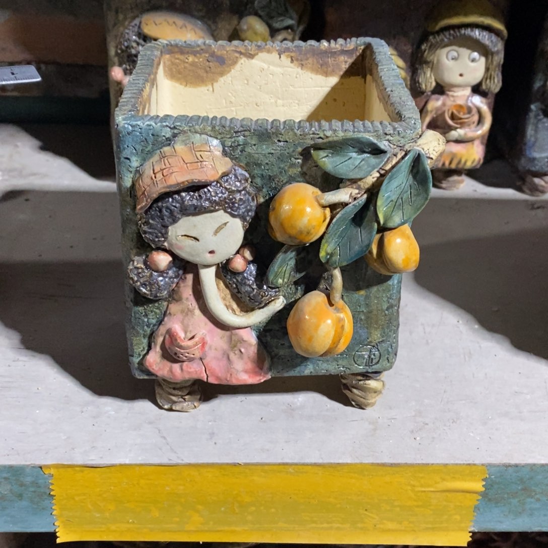 红陶游***鱼青藤花器多肉花盆