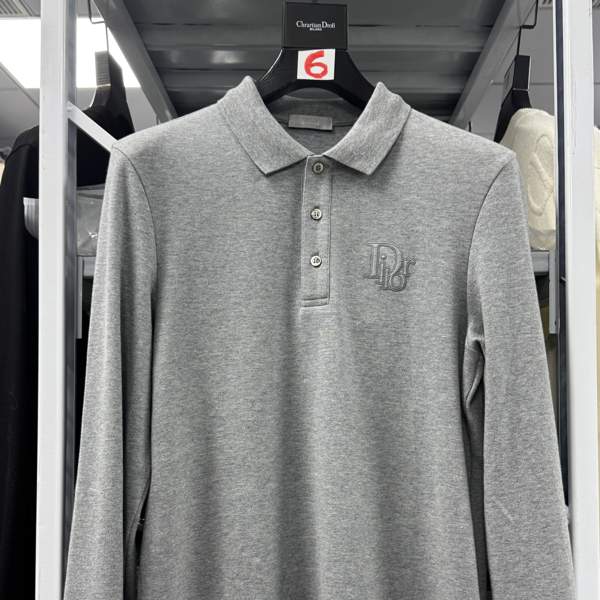 CD灰色POLO打底休闲时尚纯色翻领T恤DAF33T3001长袖上衣秋冬男款