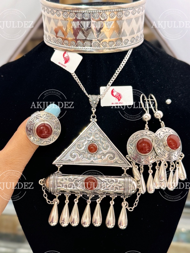 925银银制品 复古手工银套装