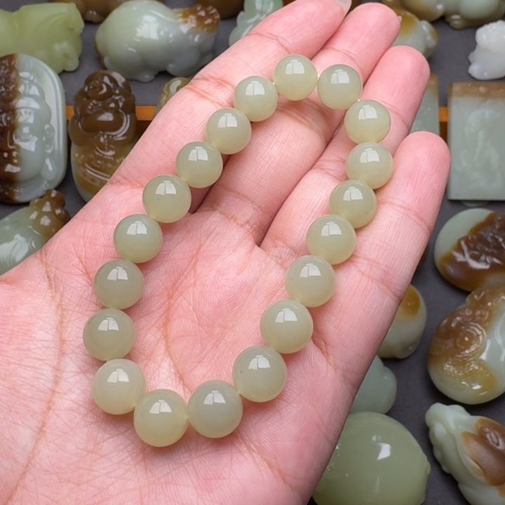 和田玉手串未镶嵌