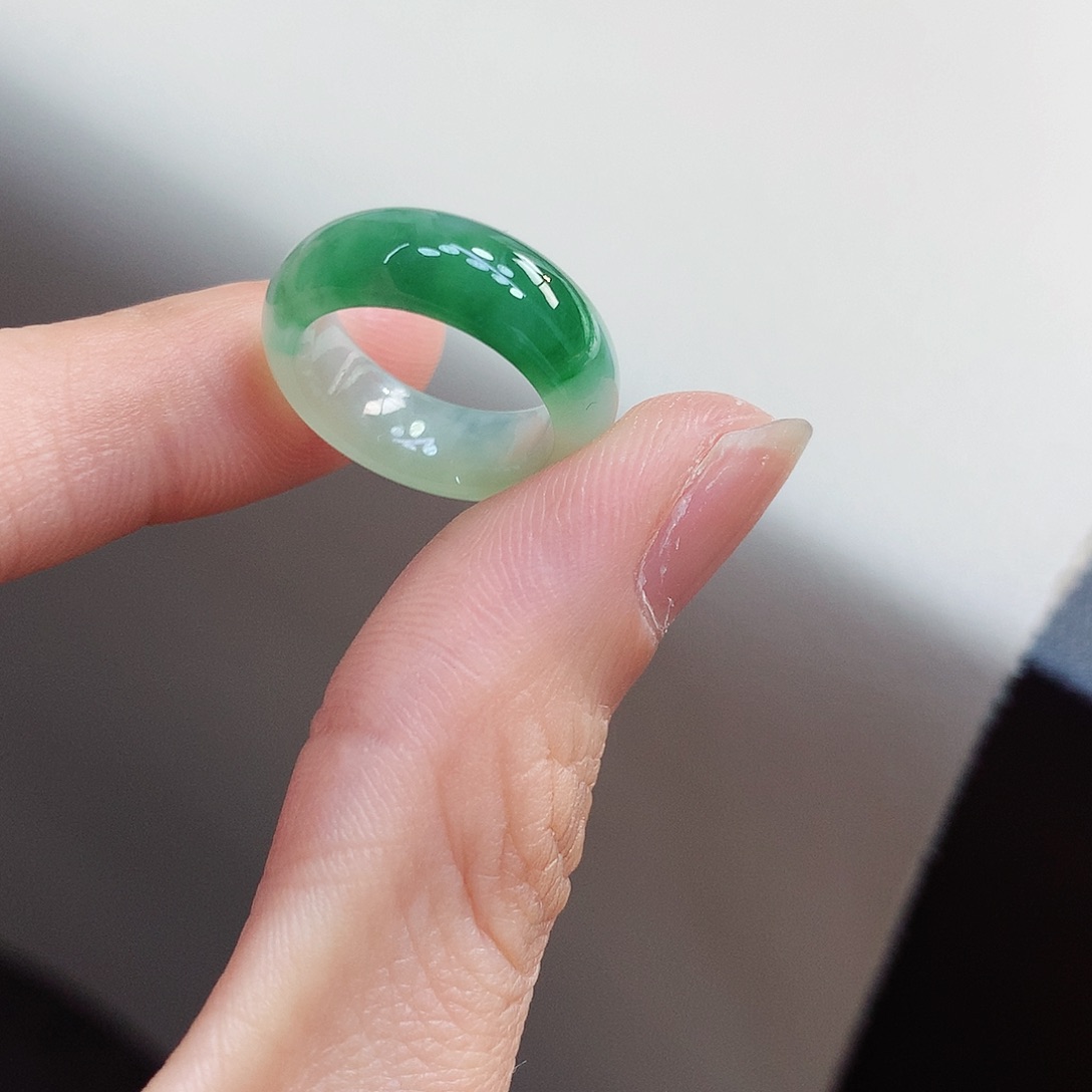 翡翠未镶嵌戒指用***55号