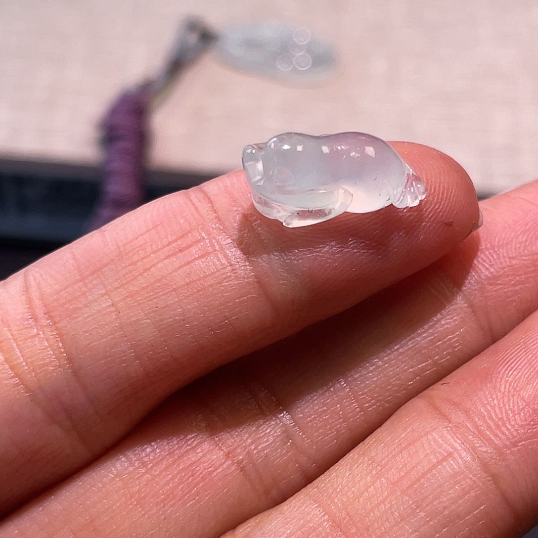 定制翡翠未镶嵌三角金蟾