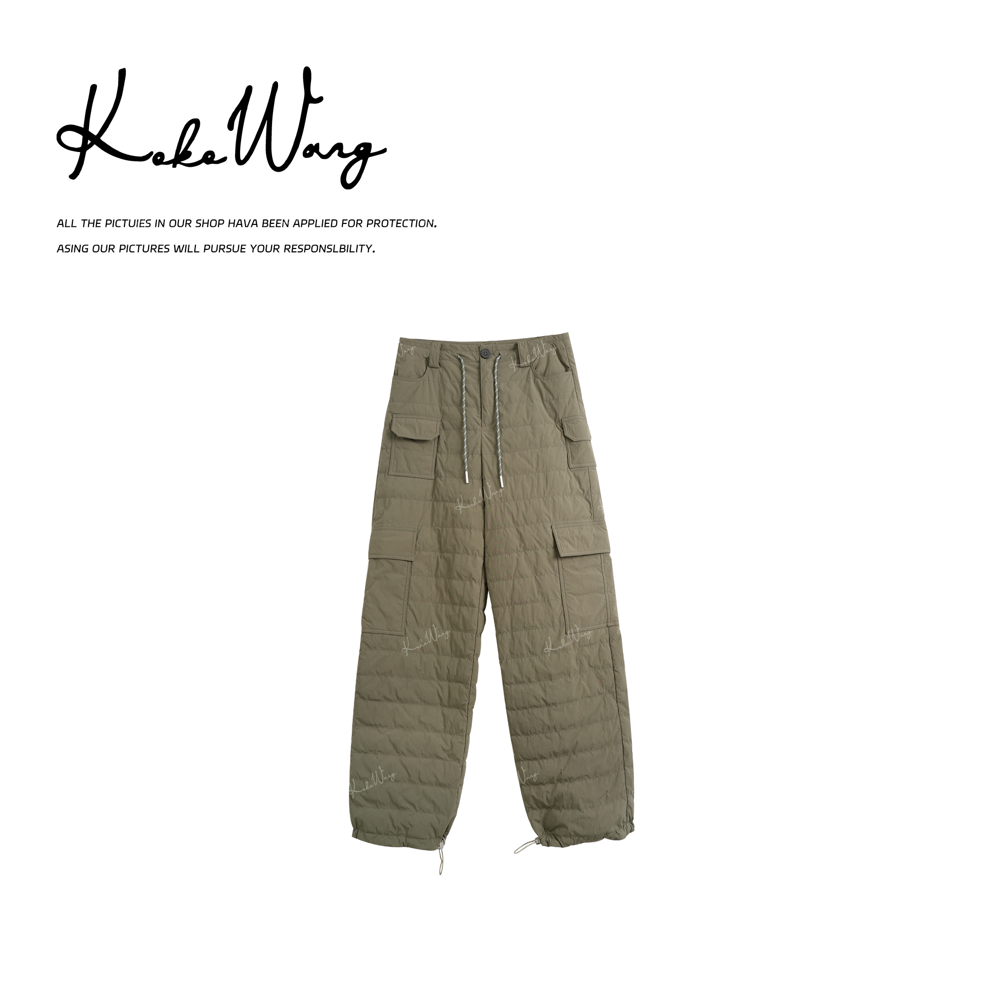 KOKO WANG秋冬时尚气质显瘦百搭工装鹅绒裤X7795J18K41