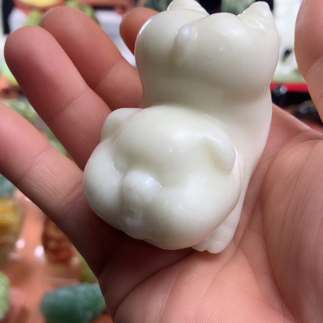 岫玉手把件未镶嵌