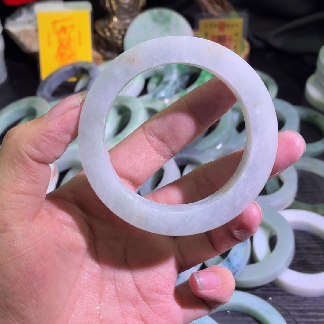 定制翡翠未镶嵌天然翡翠A货毛胚手镯定制