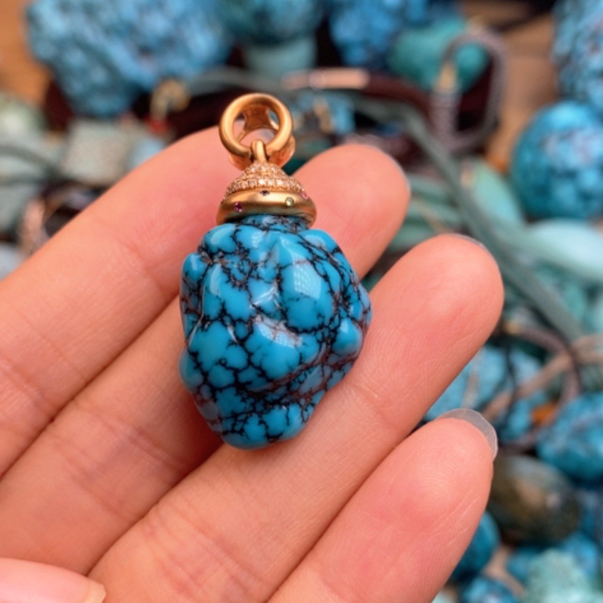 【闪购商品】绿松石珠宝半成品未镶嵌