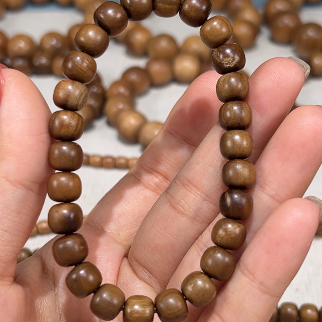 白***水檀香木手串/手链瑕疵0.7✖️0.8单圈