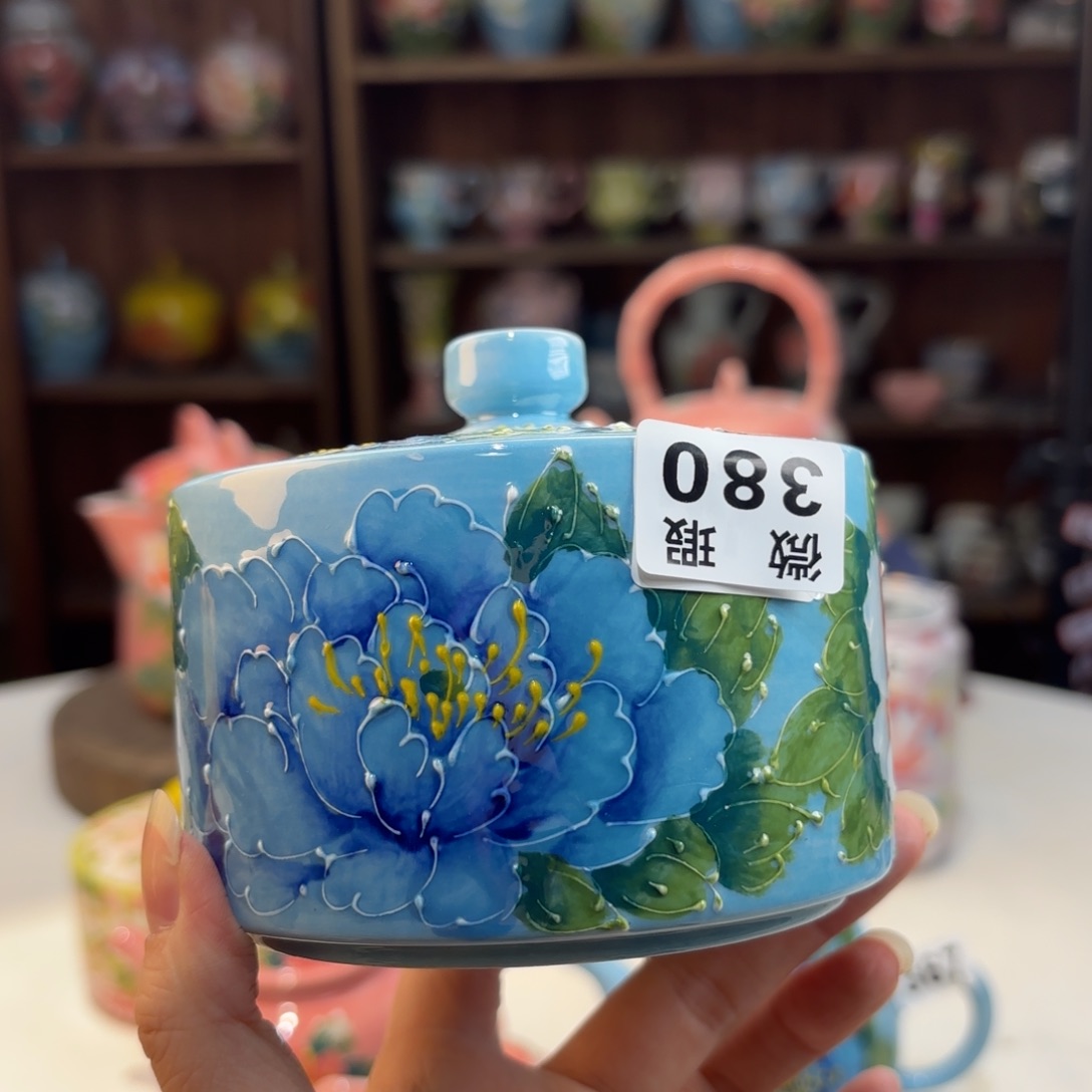 景德镇手绘高温釉下彩陶瓷茶具