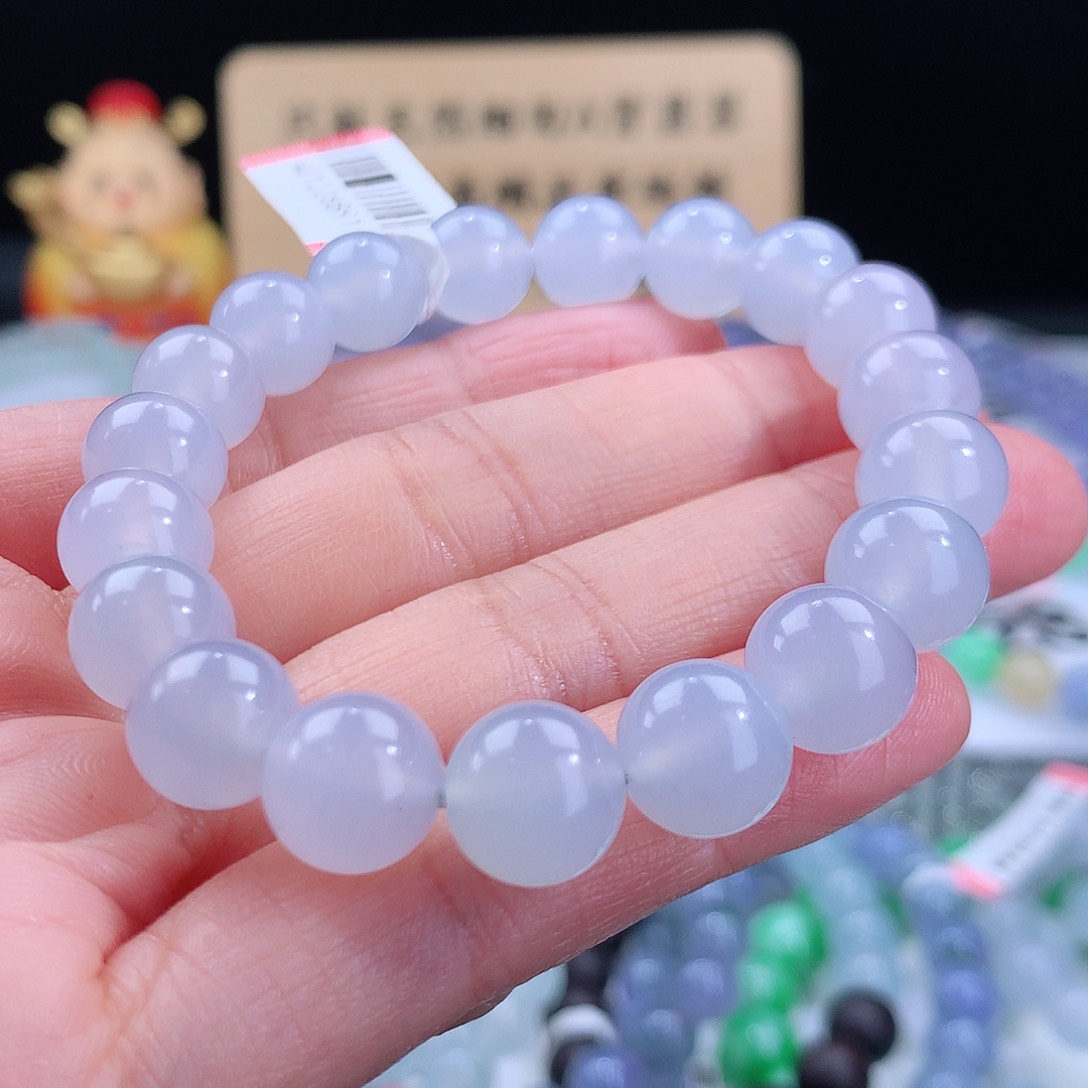 翡翠手链未镶嵌水****木卡10mm