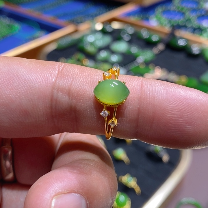 和田玉（碧玉）颈饰银S925镶嵌