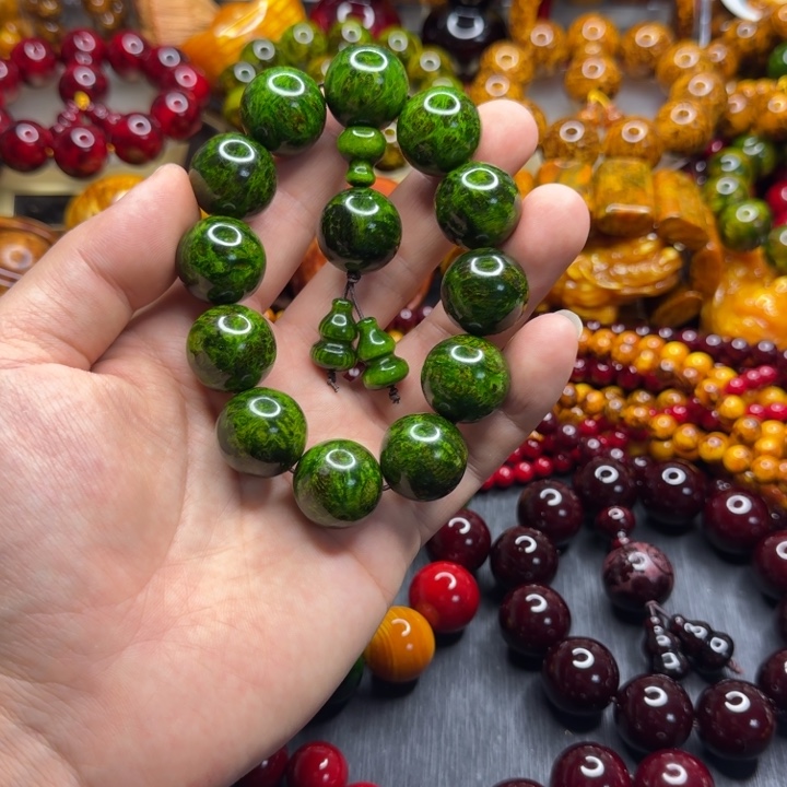 松木琥珀木文玩手串