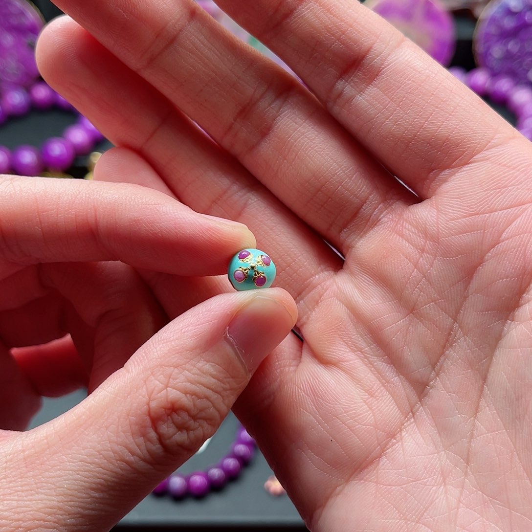 苏纪石（舒俱来）配件银S925镀金镶嵌