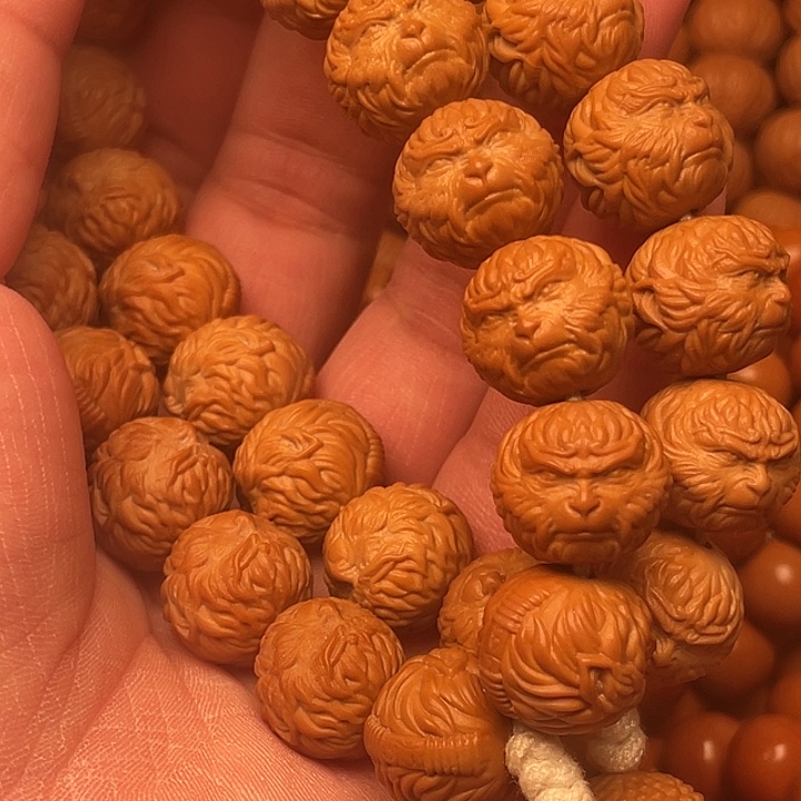 猴头核桃手串小*年黑神