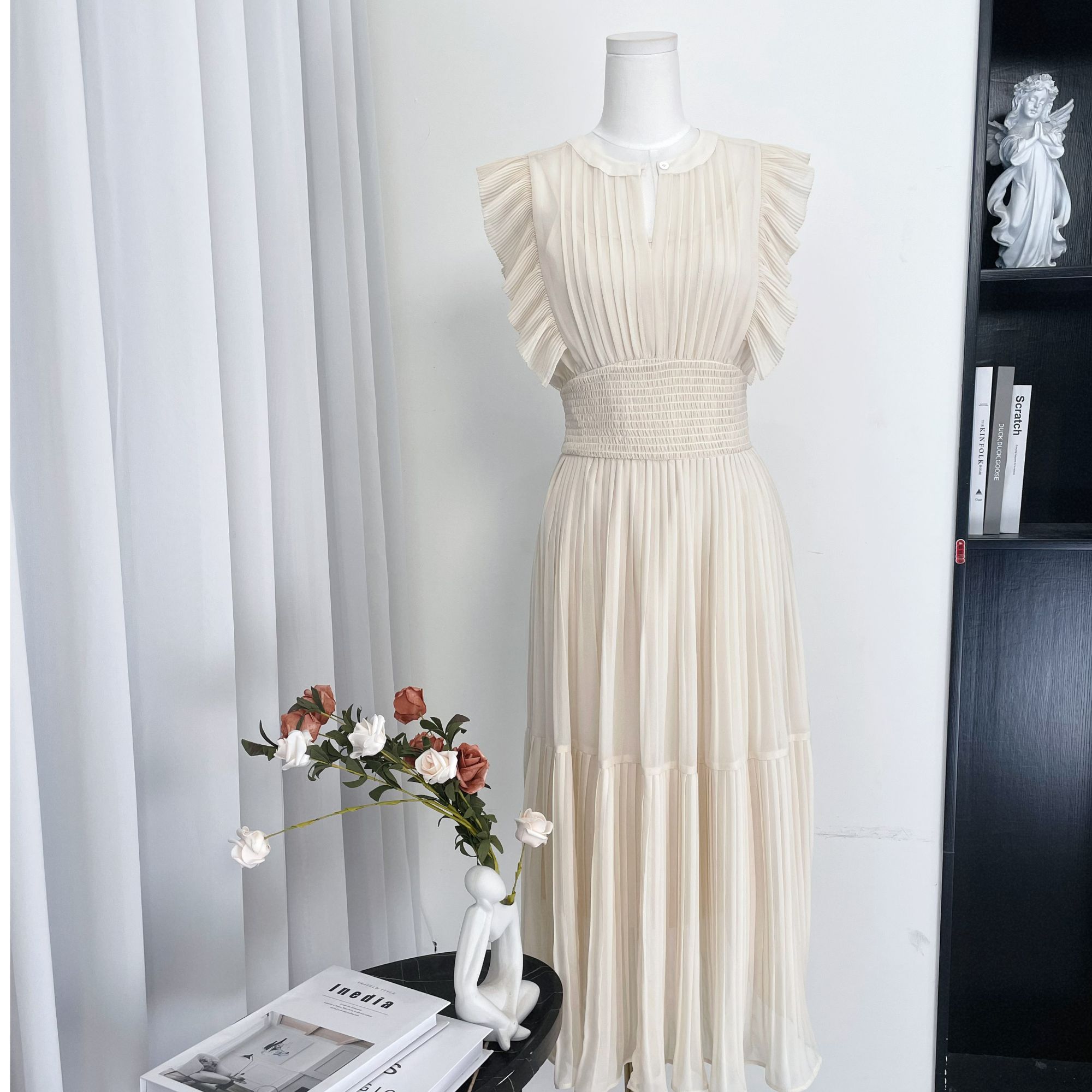 拉夏贝尔25夏季新气质时尚高级收腰显瘦连衣裙 15829 RCK