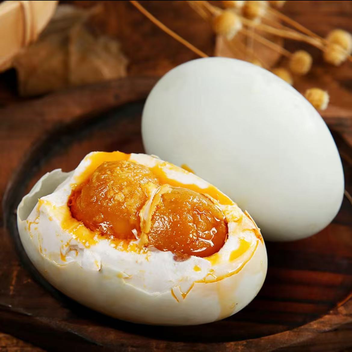 [双黄特大咸鸭蛋]大个咸鸭蛋流油烤海鸭蛋起沙咸香熟双黄10枚