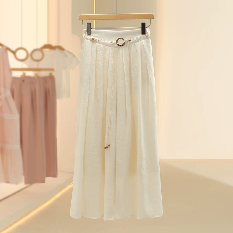 【海南简爱】夏季时尚百搭垂感腰带直筒休闲裤 2513