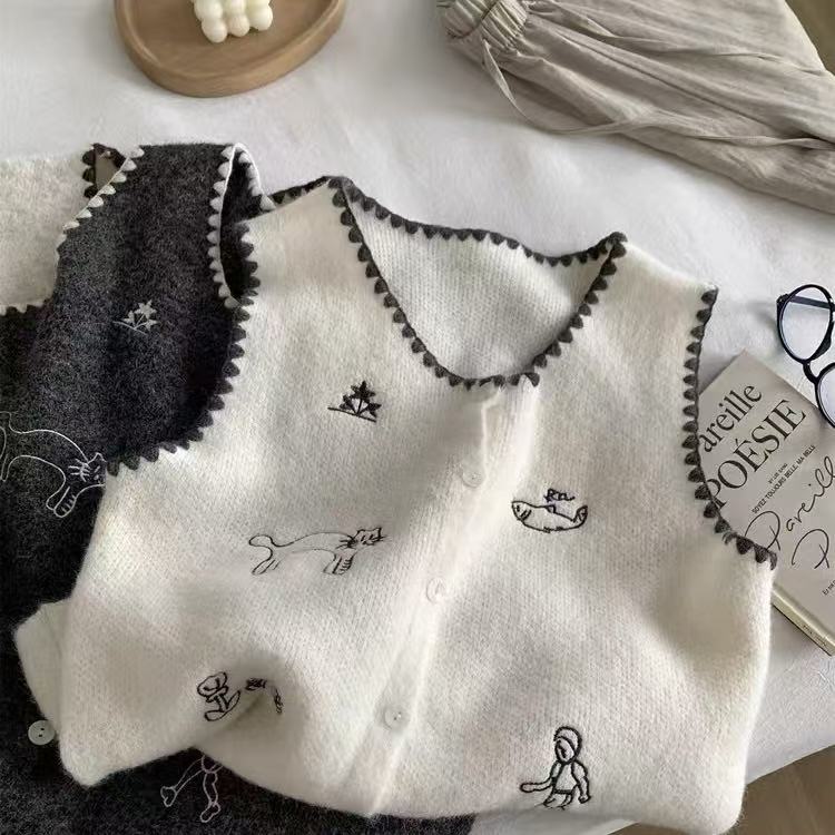 【001-100】紫亦家韩系宽松百搭毛衣马甲