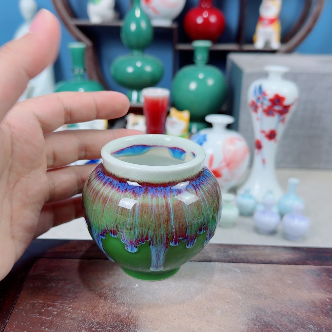 陶瓷手工小花器摆件