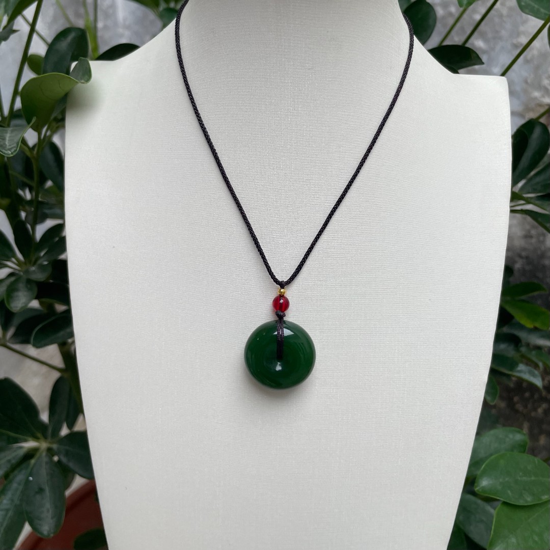 A621菠菜小平安扣国风款式吊坠