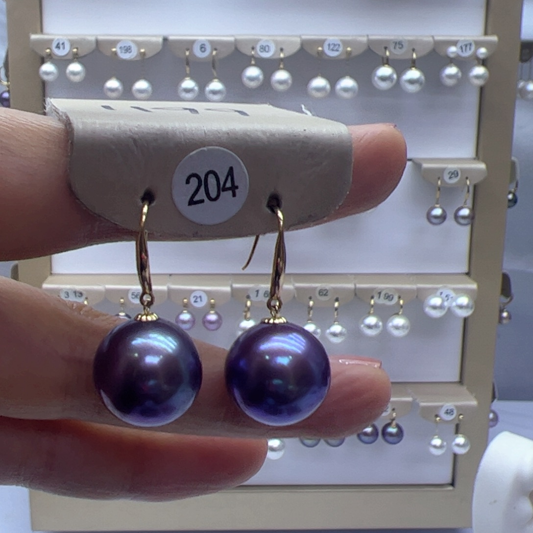 淡水珍珠耳饰18K金镶嵌