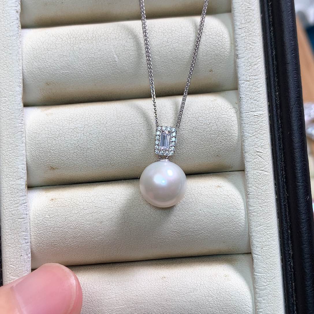 淡水珍珠颈饰银S925镶嵌