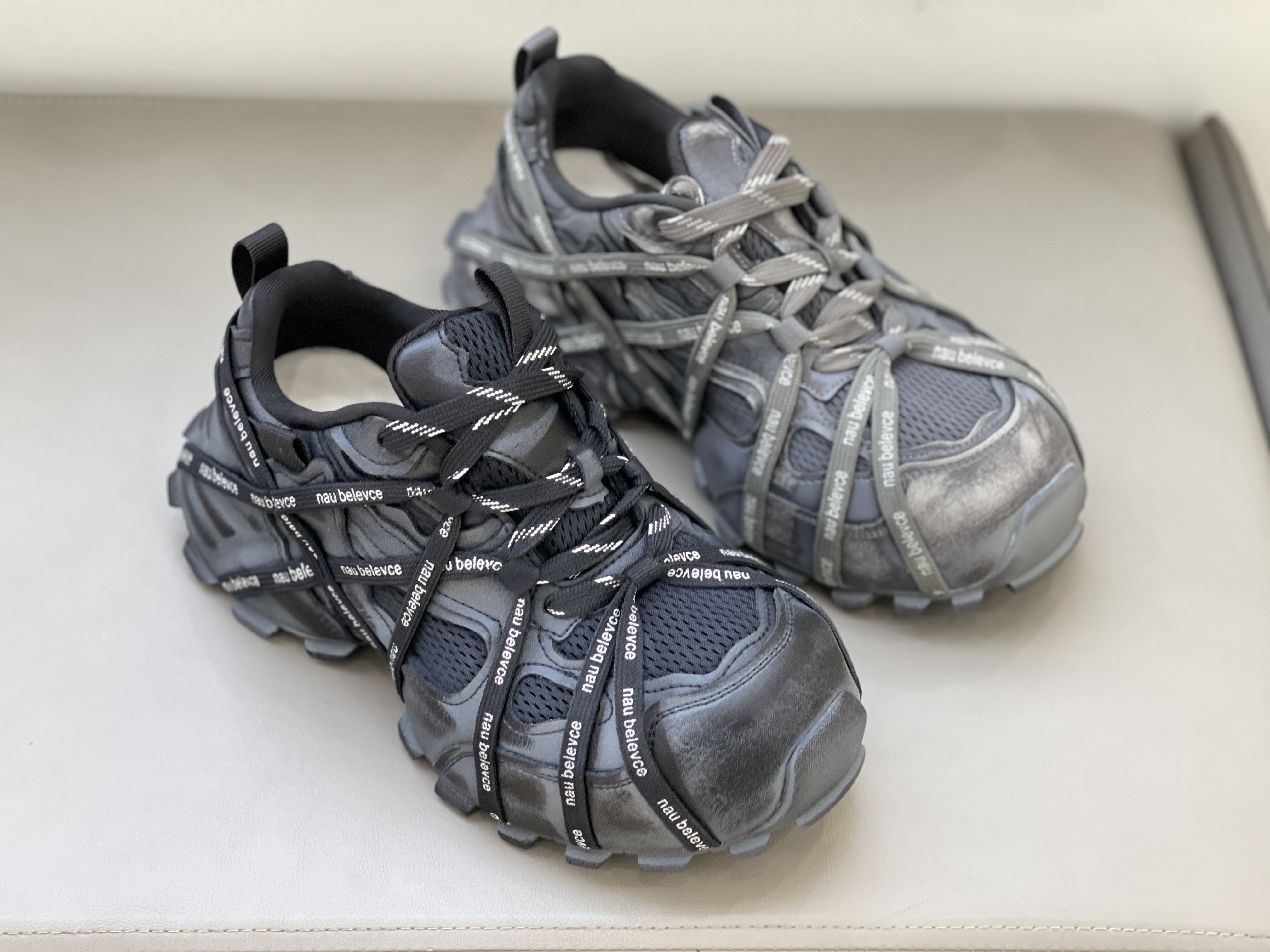 ZSWD2025年新款绑带厚底老爹鞋625-336