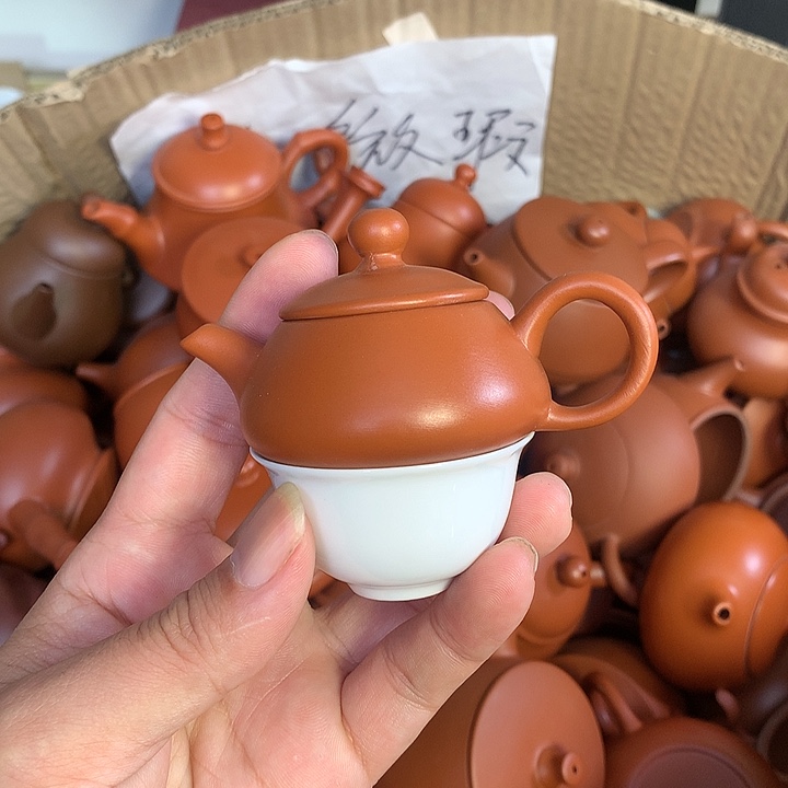 茶壶紫砂原矿朱泥茶壶茶具家用35