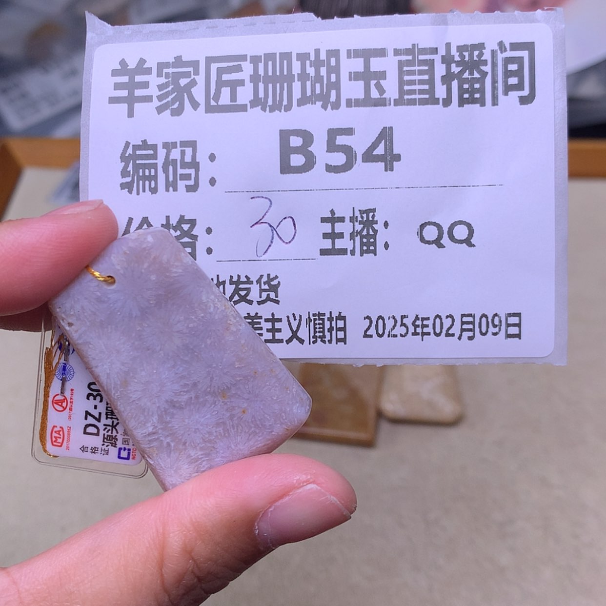 【闪购商品】石英质玉颈饰合金已****?B54