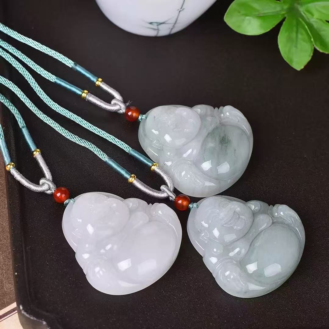 非金属布艺吊坠 飘花大肚弥勒佛佛公吊坠时尚百搭款